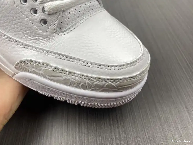 MaikeSneakers PS Retro 3 Jordan Air 'Triple White' 429487-111 0505